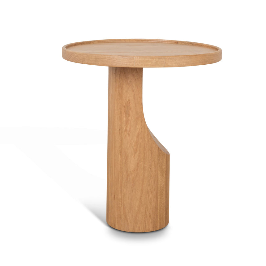 CST10128-OW 45cm Round Side Table - Natural Oak