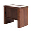 CST10241-IG Glass Top Bedside Table - Walnut