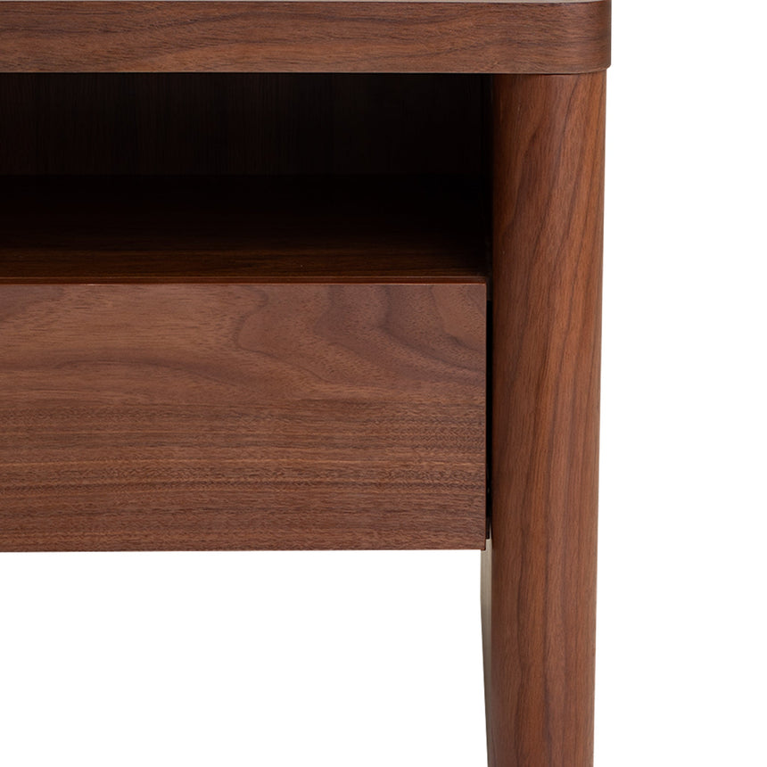 CST10241-IG Glass Top Bedside Table - Walnut