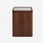 CST10241-IG Glass Top Bedside Table - Walnut