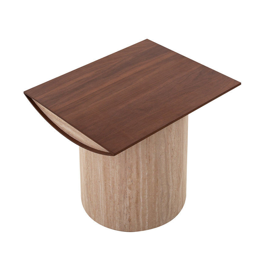 CST10061-DW 50cm Bedside Table - Walnut