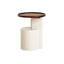 CST10250-IG White Side Table - Walnut