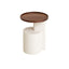 CST10250-IG White Side Table - Walnut