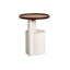 CST10250-IG White Side Table - Walnut