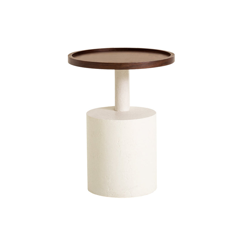 CST10250-IG White Side Table - Walnut