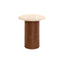 CST10253-IG Walnut Side Table - Stone Look Beige