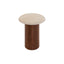 CST10253-IG Walnut Side Table - Stone Look Beige