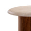 CST10253-IG Walnut Side Table - Stone Look Beige