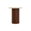 CST10253-IG Walnut Side Table - Stone Look Beige