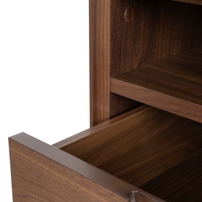 CST221WAL-VN SQ Wooden Bedside Table - Walnut