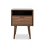 CST221WAL-VN SQ Wooden Bedside Table - Walnut