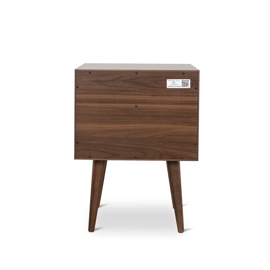 Ex Display - CST221WAL-VN SQ Wooden Bedside Table - Walnut