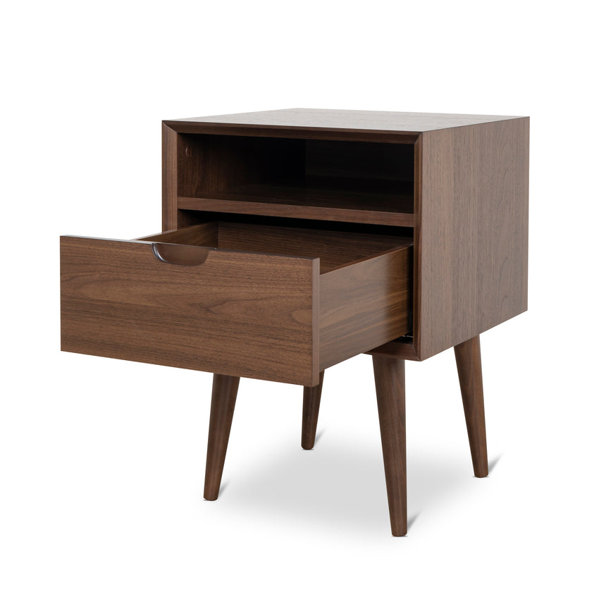 Ex Display - CST221WAL-VN SQ Wooden Bedside Table - Walnut