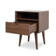 CST221WAL-VN SQ Wooden Bedside Table - Walnut