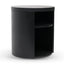 Ex Display - CST8084-BB Round Wooden Bedside Table - Black Mountain