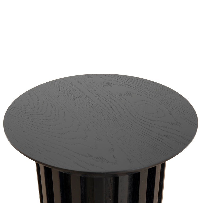 CST8589-CN Round Side Table - Black Oak