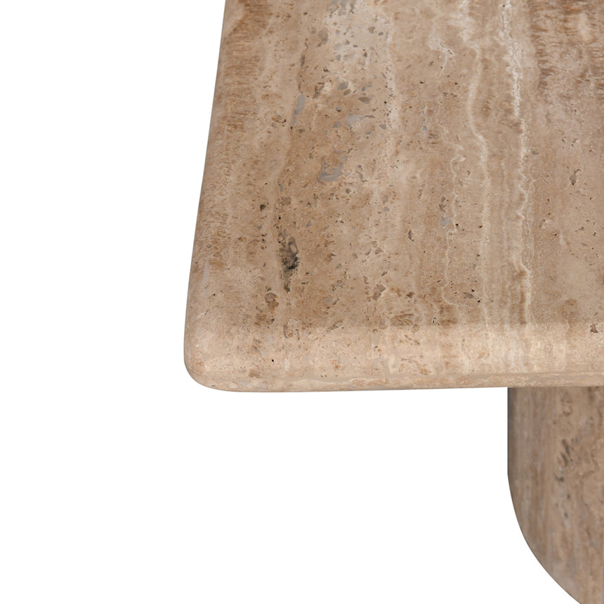 CST8712-RB 50cm Travertine Top Side Table - Natural