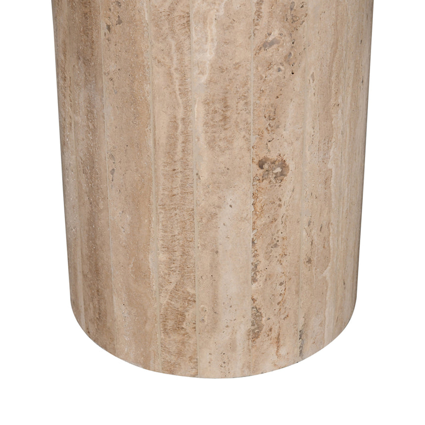 CST8713-RB 42cm Travertine Top Side Table - Natural