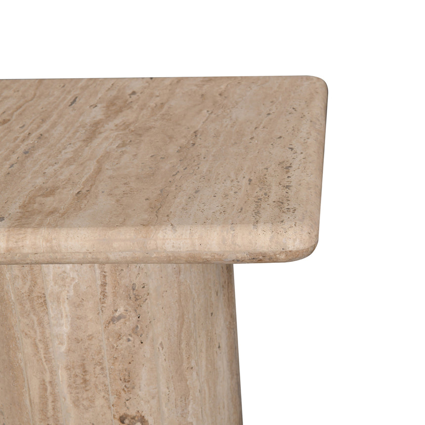 CST8713-RB 42cm Travertine Top Side Table - Natural