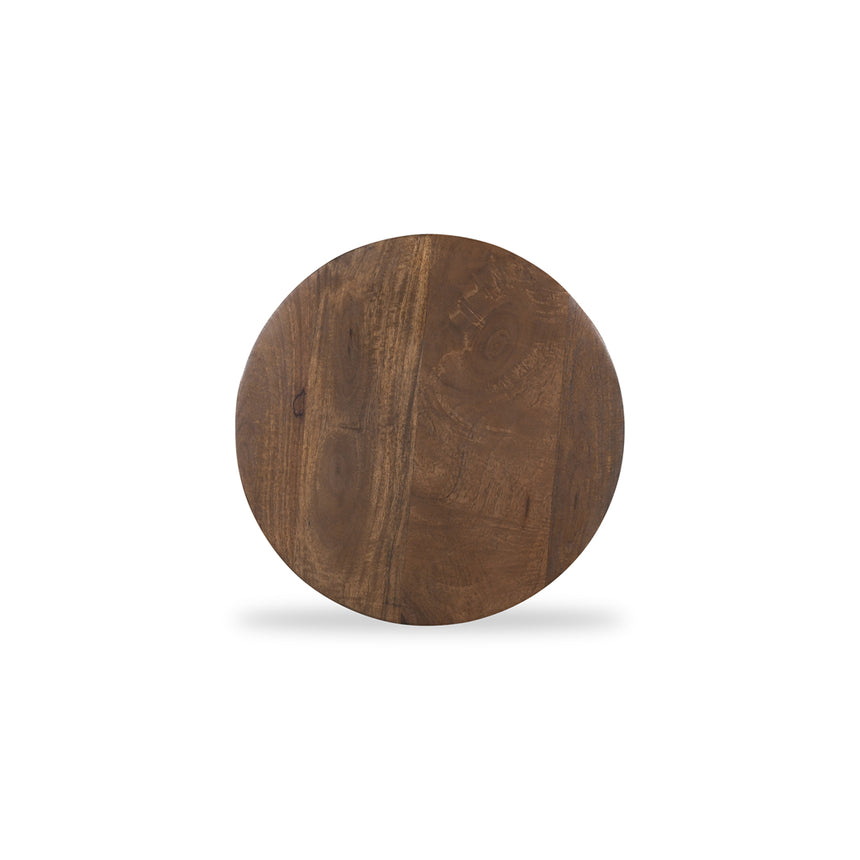 CST8720-RB 40cm Round Side Table - Walnut