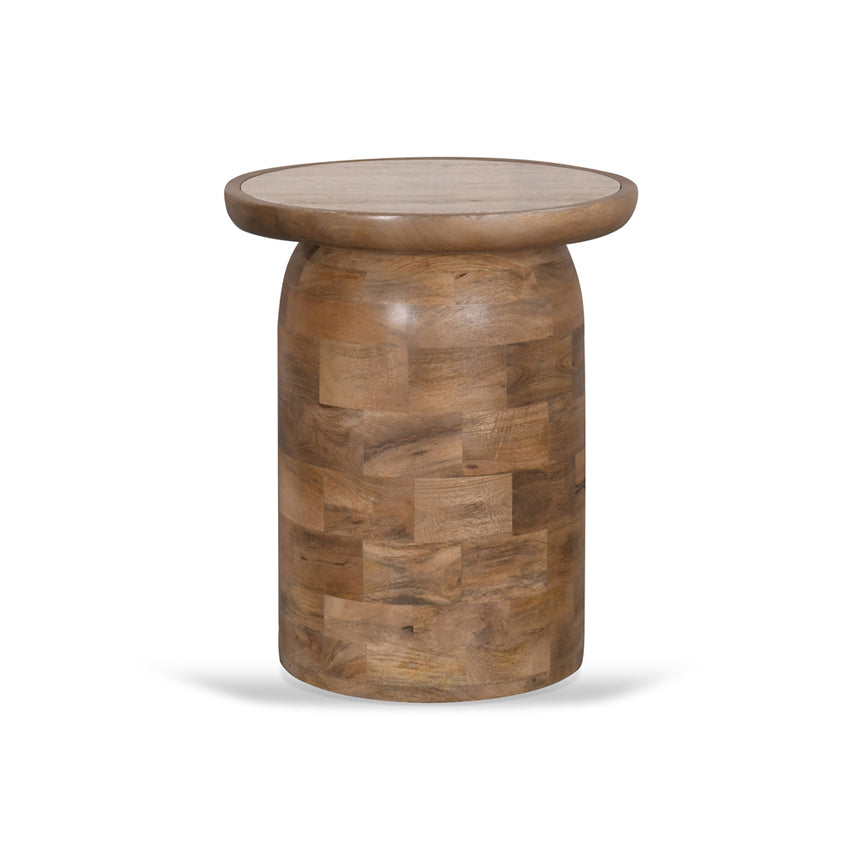 CST8733-RB 40cm Travertine Top Side Table - Natural