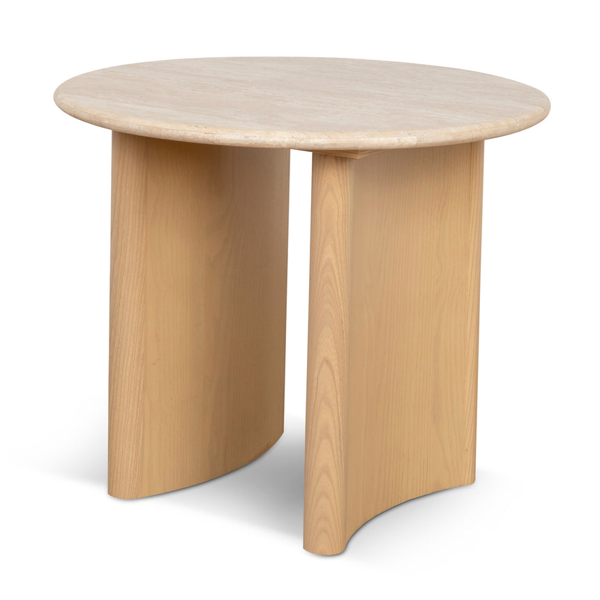 CST8976-CN 50cm Round Side Table - Full White