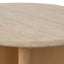 CST8740-KK 60cm Travertine Top Side Table - Creme Ash