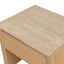 CST8742-KK 55cm Travertine Top Bedside Table - Creme Ash