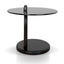 CST8790-NY 50cm Round Glass Side Table - Full Black