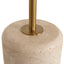 CST8795-NY 45cm Travertine Side Table - Brushed Gold