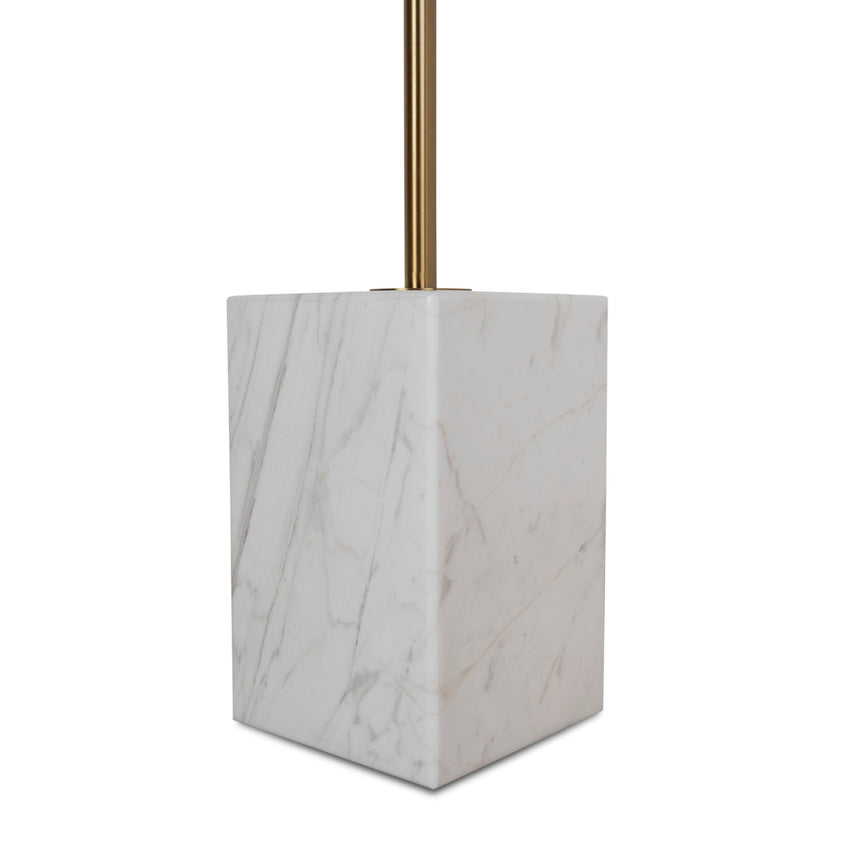 CST8798-NY 45cm Brushed Gold Side Table - Carrara Marble