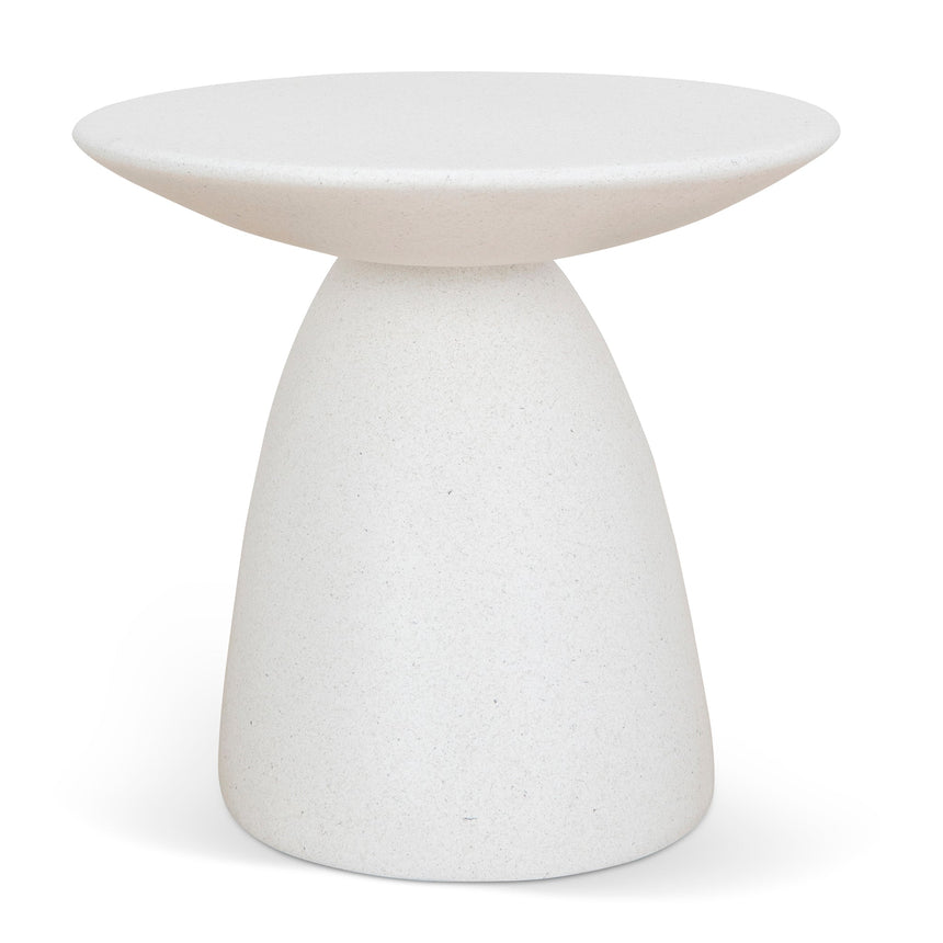 CST8806-NY 60cm Fibre Glass Side Table - White