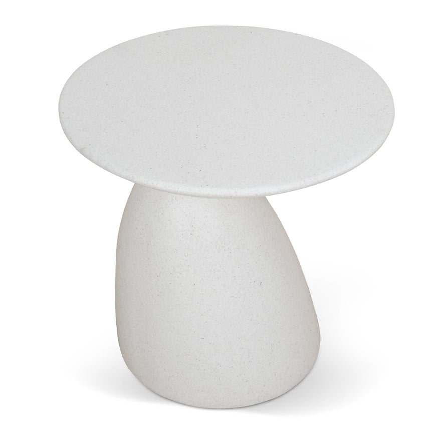 CST8806-NY 60cm Fibre Glass Side Table - White