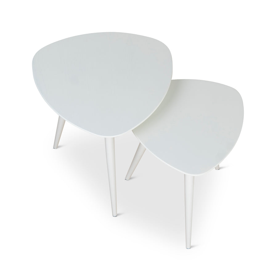 Set of 2 - CST8986-KD Side Table - White