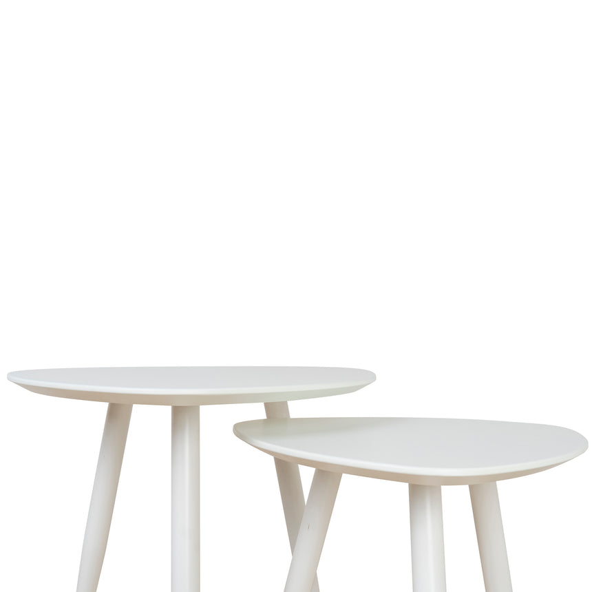 Set of 2 - CST8986-KD Side Table - White