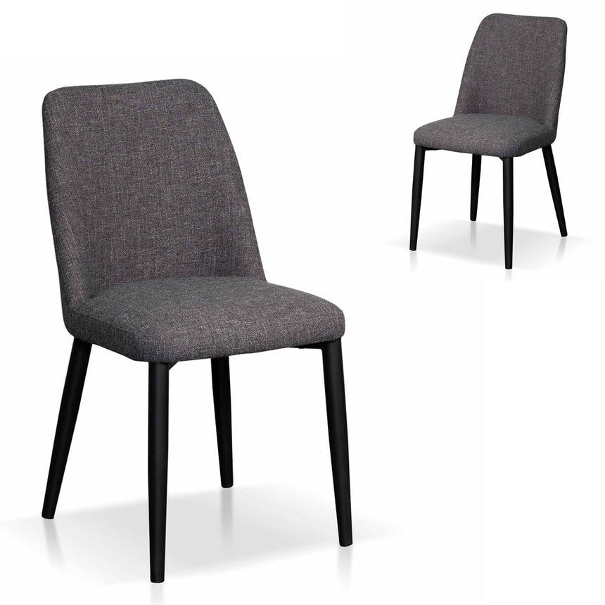 CDC8890-LF Fabric Dining Chair - Charcoal