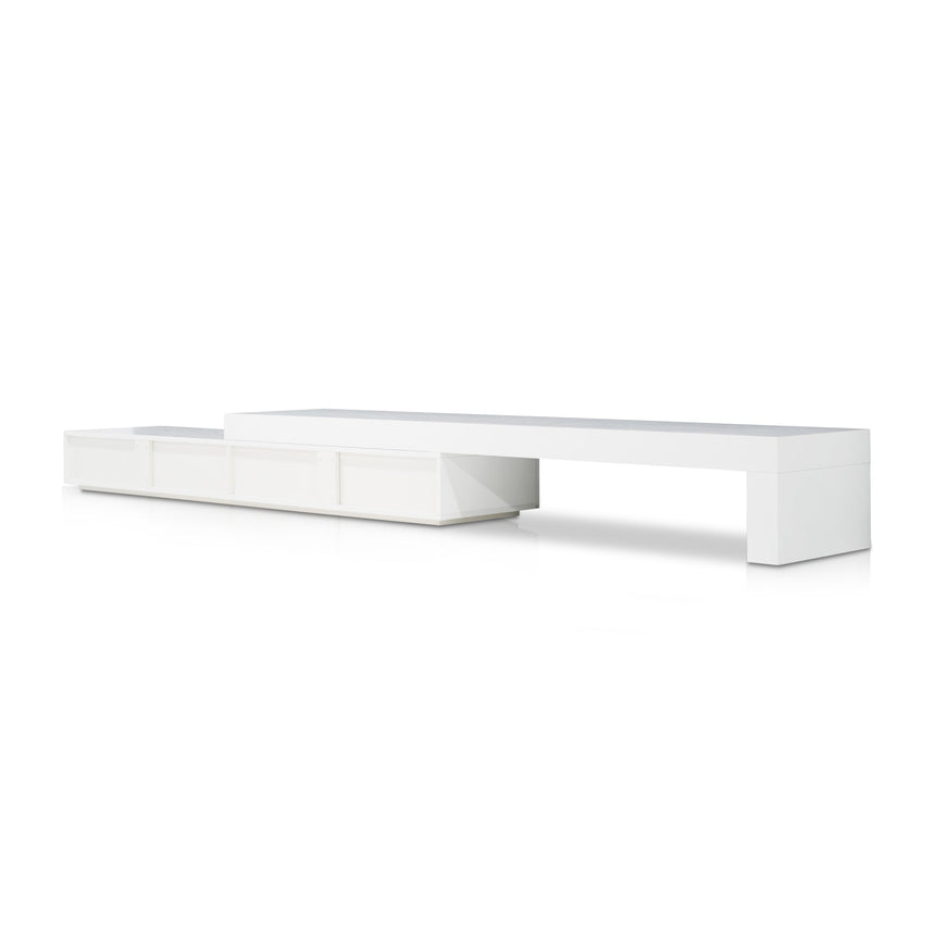 CTV10132-CN Extendable TV Entertainment Unit - White Oak