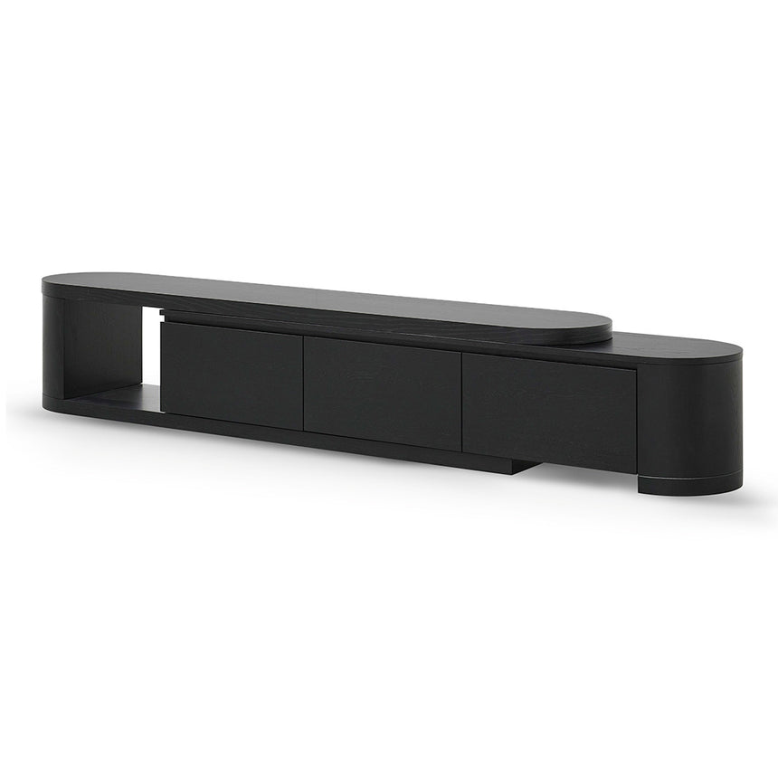 CTV8486-CN Extendable TV Entertainment Unit - Full Black Oak