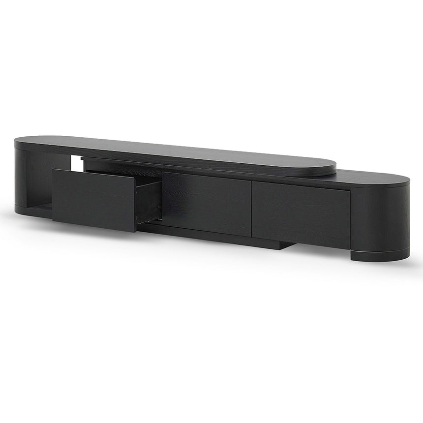 CTV8486-CN Extendable TV Entertainment Unit - Full Black Oak