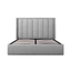 Ex Display - CBD6022-YO Fabric King Bed Frame - Pearl Grey with Storage