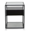 Ex Display - CST2671-IG Glass Side Table - Full Black