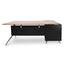 Ex Display - COT202-M 1.95m Executive Office Desk Left Return - Walnut - Black