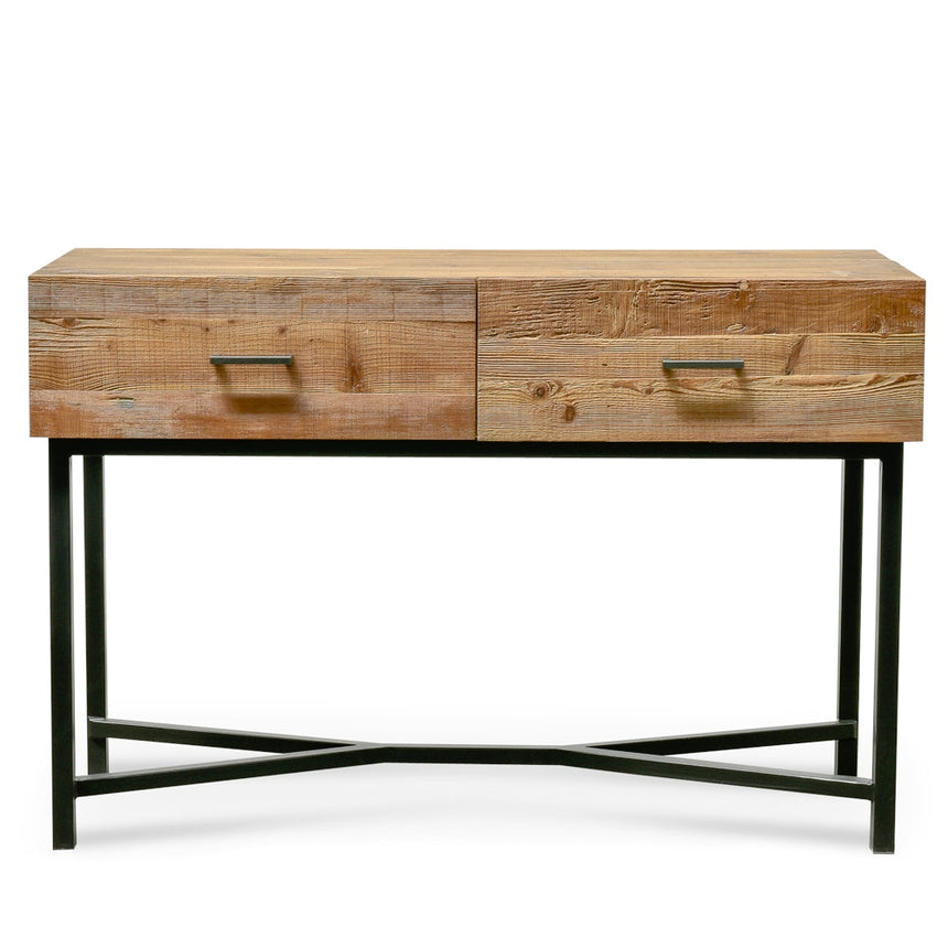 Ex Display - CDT2327-NI 1.2m Reclaimed Pine Console Table - Black Base