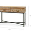 Ex Display - CDT2327-NI 1.2m Reclaimed Pine Console Table - Black Base