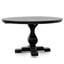 Ex Display - CDT2480 Reclaimed 140cm Round Dining Table - Rustic Black