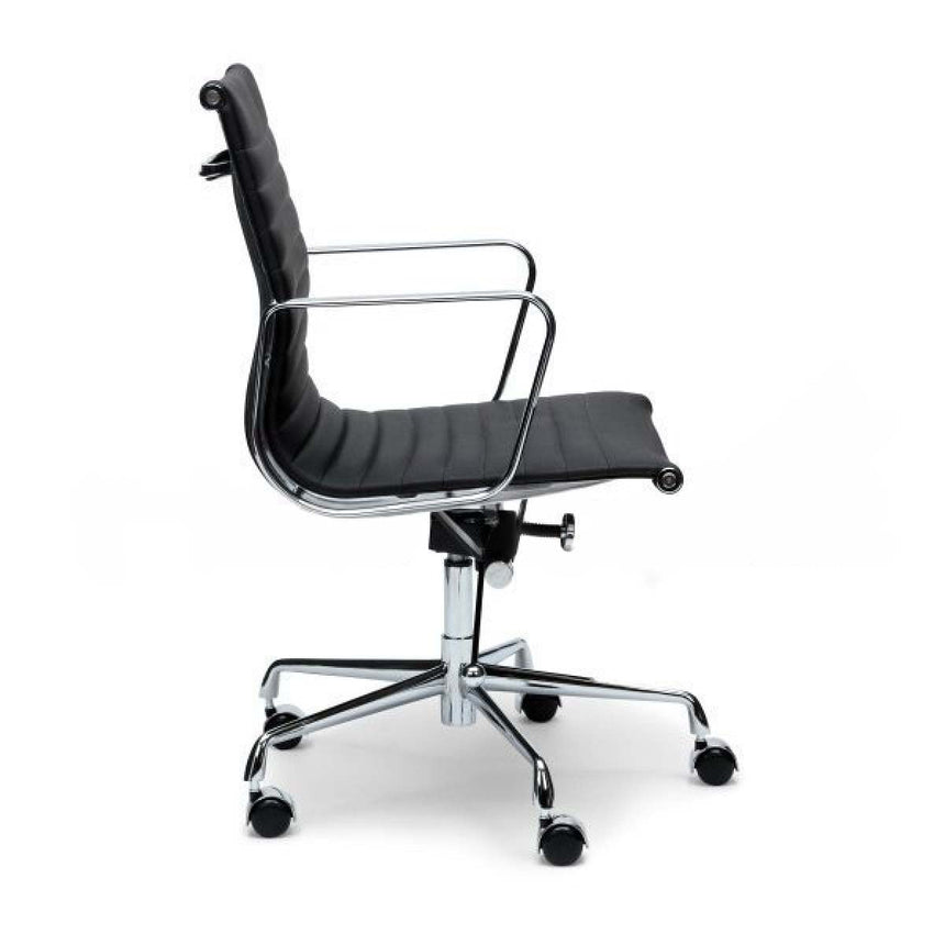 Ex Display - COC101  Leather Office Chair - Black