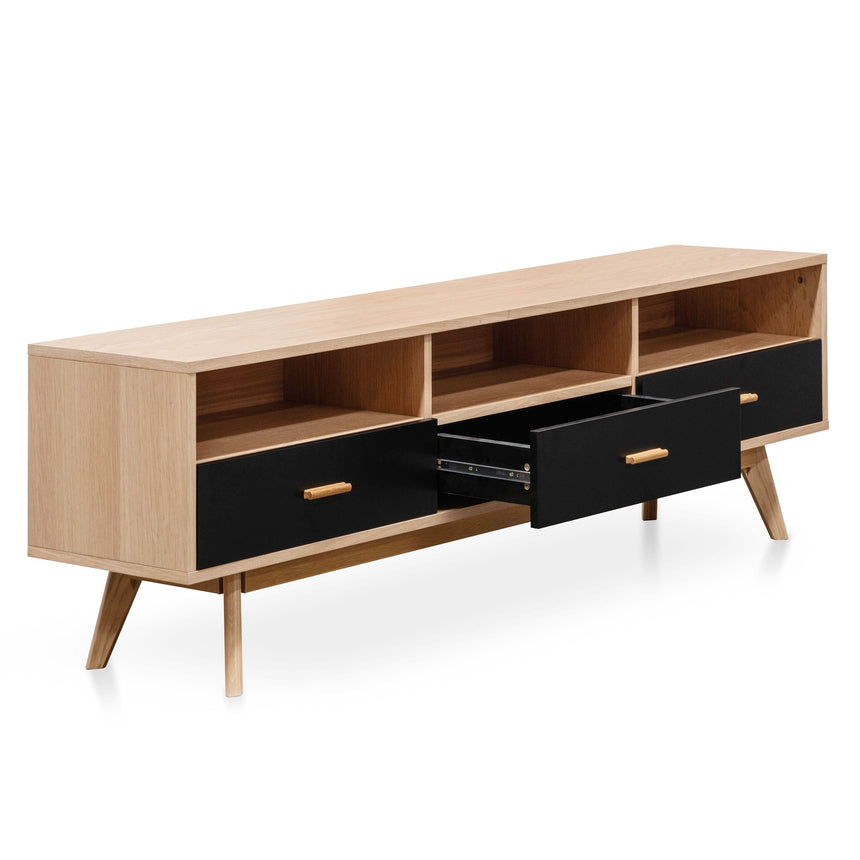 Ex Display CTV2603-KD 180cm Entertainment TV Unit In Natural - Black