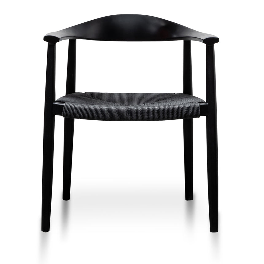 Ex Display - CDC6041-SD - Round Dining Armchair - Full Black