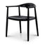 Ex Display - CDC6041-SD - Round Dining Armchair - Full Black