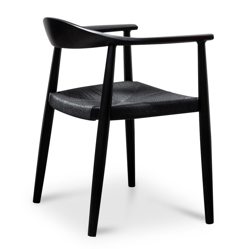 Ex Display - CDC6041-SD - Round Dining Armchair - Full Black